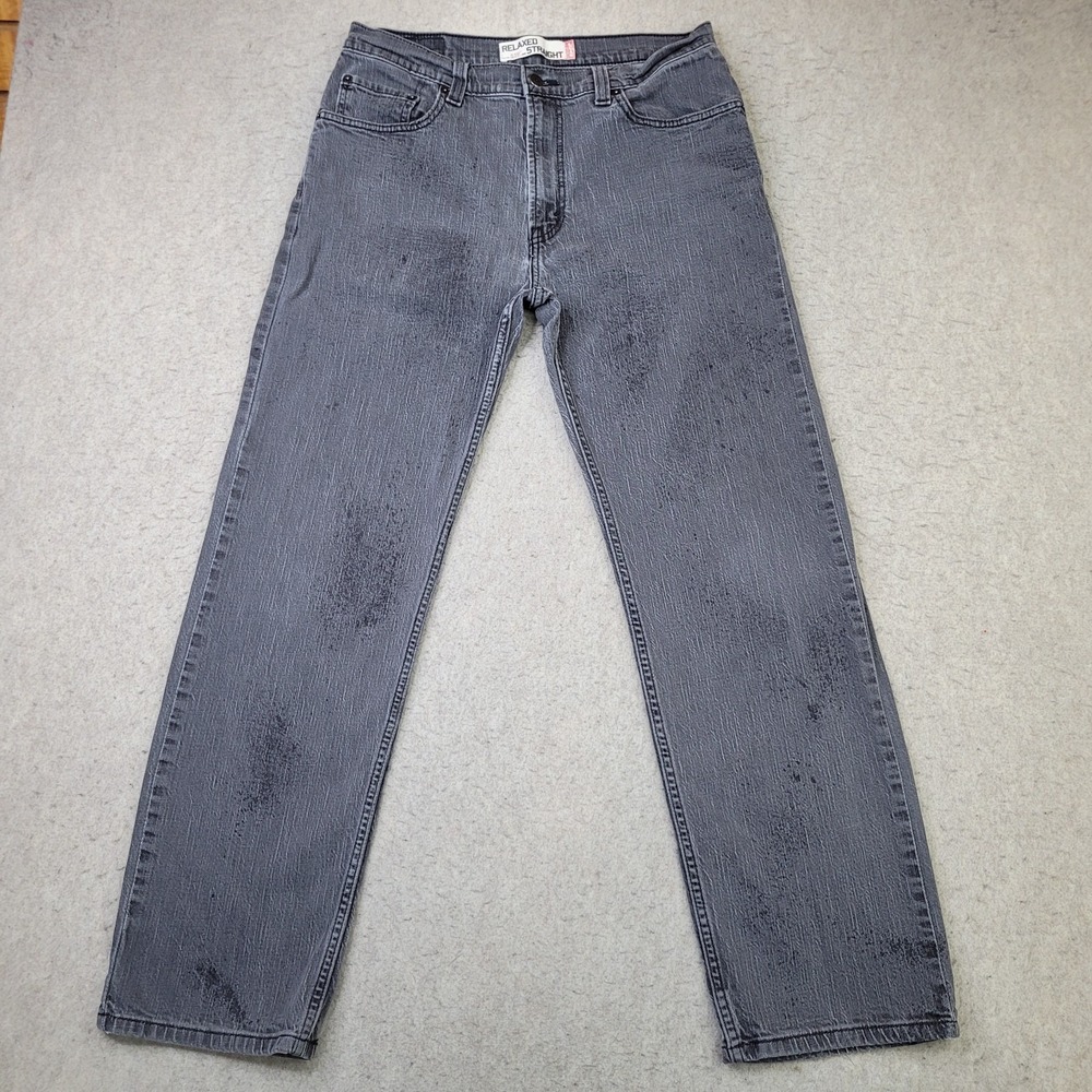 VTG Levis 559 Y2K Jeans Mens 34x32‎ Faded Black Baggy Relaxed Distressed Denim